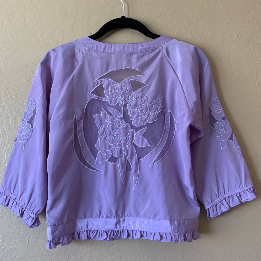 Two Of Us lilac button down blouse